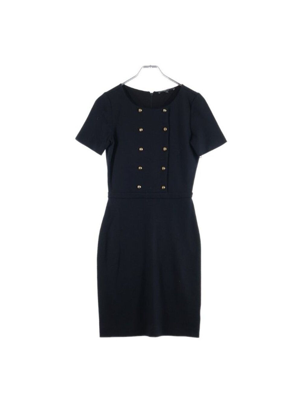 Gucci Wool Dress Gold Button Black